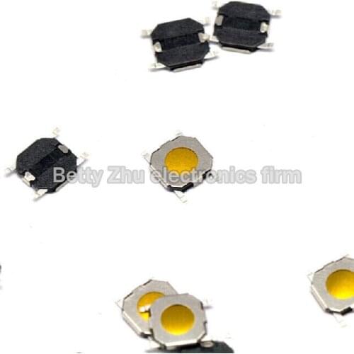 1000PCS/LOT 4 * 4 * 1.0MM SMD Tact Switch (with lid) button / waterproof copper head