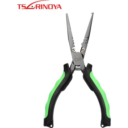 TSURINOYA Fishing Pliers HC-178 Portable Multifunctional Retention rope Carabiner Lock Cut PE line Fishing Tackle