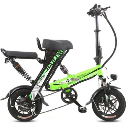 Smart Ladies Electric Bikes Electric Bicycles With Two Seat 12 Inch 36V Portable Foldind Electric Scooter For Girls