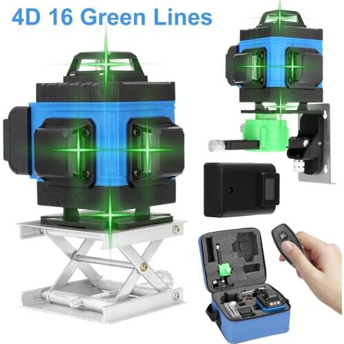 4D Laser Level Instrument 16 Lines Laser Level 4D Vertical Horizontal Crossline APP Remote Control Self-leveling Laser Level 360