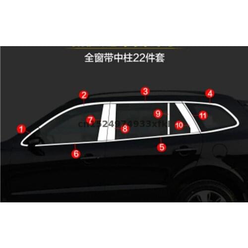 High-quality Car styling stainless steel Strips For Hyundai Santa Fe 2007 -2012 Car Window Trim Decoration Accessories