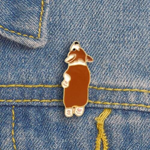 Cartoon Dog Paw Enamel Brooch Pin Denim Jacket Backpack Badge Jewelry Decor broches women