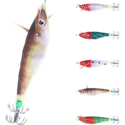1pcs 3D Eyes Electronic Squid Jigs Sea Fishing Lure 10cm 10g Artificial Hard Bait Squid Hook Octopus Saltwater Fishing