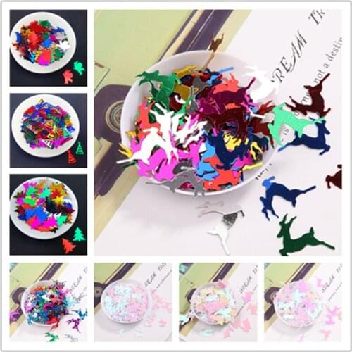 10g/Pack Eight styles Christmas Series Sequins PVC Paillettes DIY Crafts Loose Sequin Scrapbook Ornaments Decoration Accessories