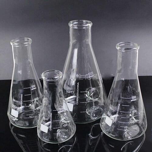 250ml 3 Concave GG17 Glass Baffle Shake Conical Erlenmeye Flask Boro Glass Laboratory Ware