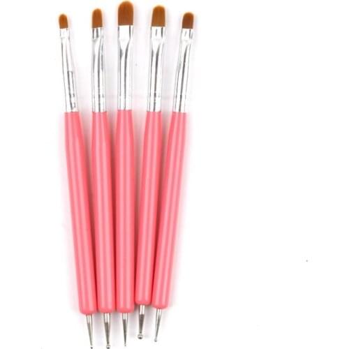 5pcs DIY Nail Art Dotting Pen Double-head Painting Drawing Polish Dot Point Tools Nail Manicure Decorations