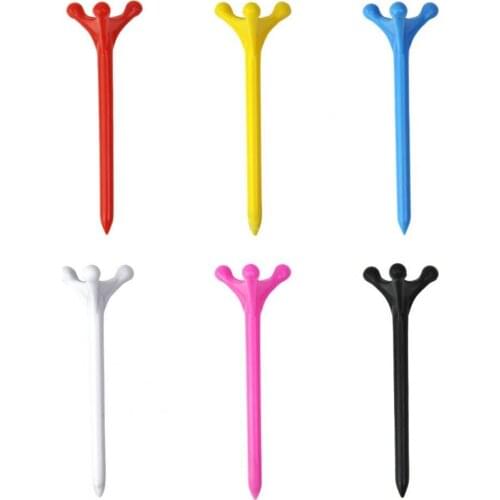 5Pcs Professional Stable Less Resistance Golf Plastic Tees Golf Tee Claw Less Resistance Durable Plastic Golf Tees for Clubs