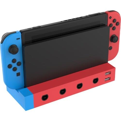 4 Port Controller Adapter with 2 USB Ports for Nintendo GameCube Controller