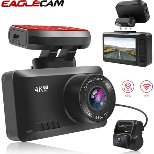 Car DVR 2160P Full HD 4K 2.45" Dash Camera Dual Lens With Rear Camera GPS and WIFI Video Recorder Auto Registrator Night Vision