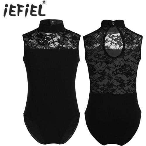 IEFiEL Kids Childrens Ballet Leotards for Girls Back Hole Ballerina Figure Dance Wear Gymnastics Leotard Dance Costumes