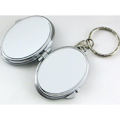 Keychain Small Mirror Heat Transfer Blank Product Sublimation Print Key Chain