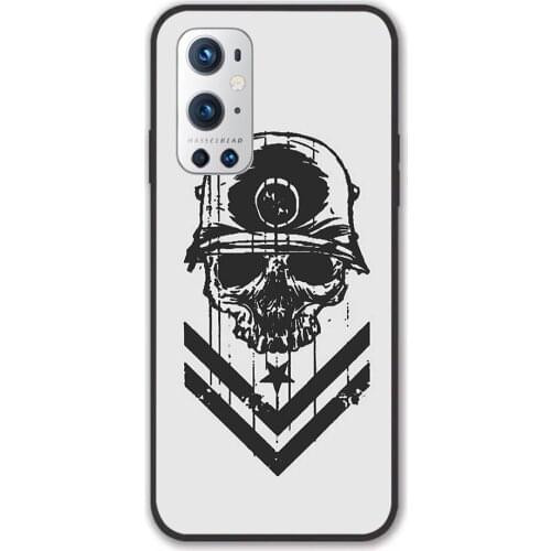 For Oneplus Skull Military Wallpaper Black TPU Border Oneplus Case