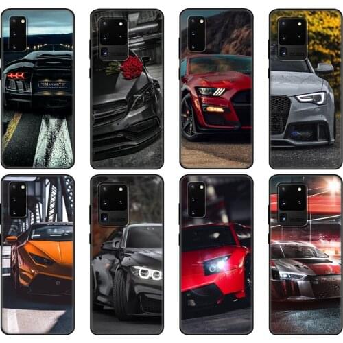 Black tpu Case For Samsung galaxy S20 /S20 PLUS/S20 ultra/S20+ /S20FE back cover Male Male Sports Cars