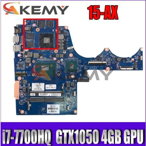 For HP OMEN 15-AX219TX 15-AX Laptop Motherboard With SR32Q i7-7700HQ CPU GTX1050 4GB GPU 914772-601 DAG35DMBAD0 MB 100% Tested