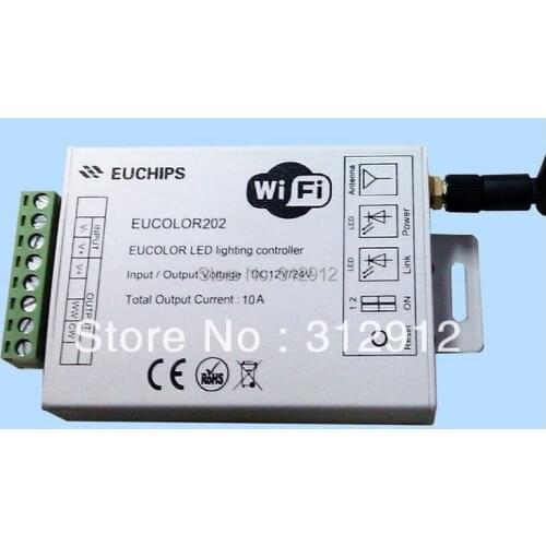 Eucolor202; 2 channel output led wifi controller,DC12-24V input;5A*2 channel