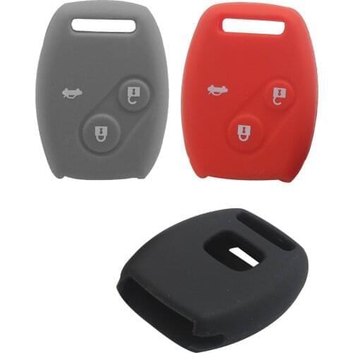 Kutery 3 Buttons Remote Car Key Case Silicone Protect Shell For Honda Accord CR-V CRV Civic Pilot