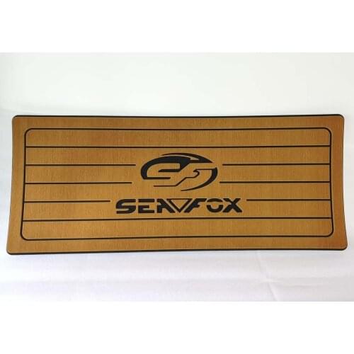 Boat Helm Station Pad EVA Brown Teak with SEAFOX Logo 406mmx 991mmx 13mm 16" x 39" x 1/2"
