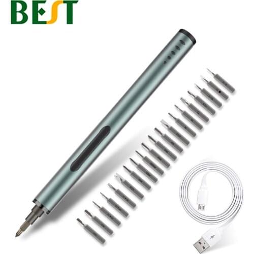 BEST Portable Charging Full Aluminium Lithium Battery Precision Electric Screwdriver Set Electronic Repairs Teardown Kit Tool