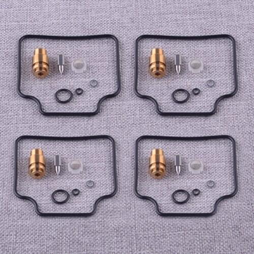 4 Sets Motorcycle Carburetor Repair Rebuild Kit Floating Needle Seat Gasket Fit For Suzuki GSX1100 F KATANA 1989-1993 1988