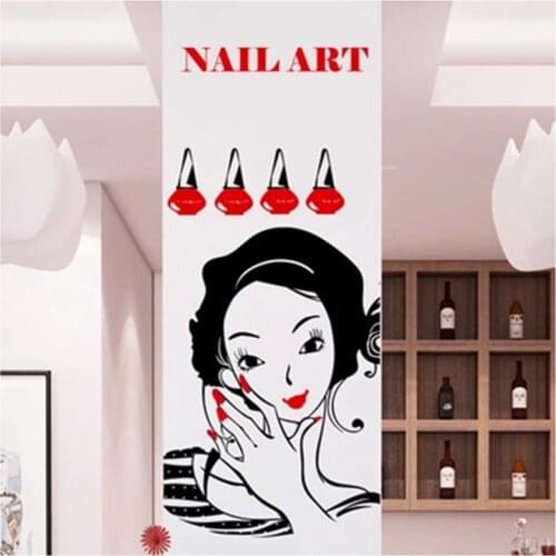 Nail Salon Sticker Spa Decal Posters Vinyl Wall Art Decals Pegatina Decor Decoration Mural Nail Salon Sticker