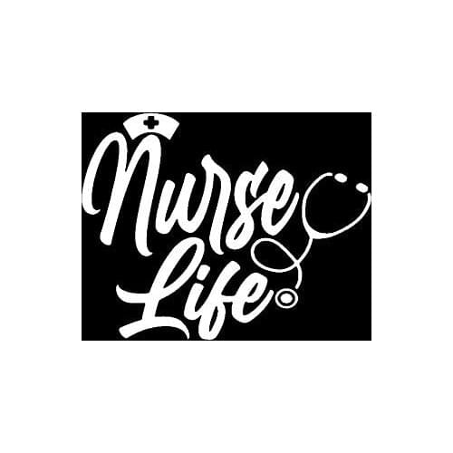 Legacy Innovations LLI Nurse Life Stethoscope Cap| Decal Vinyl Sticker | Cars Trucks Vans Walls Laptop | White | 15*15cm