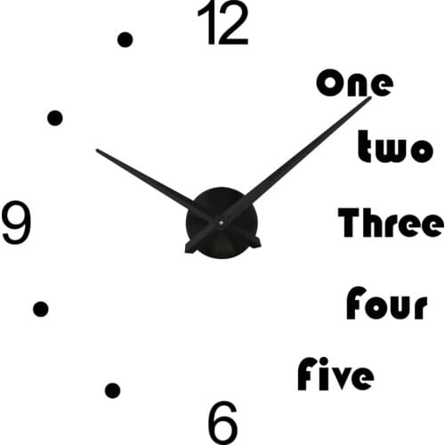 Unusual Wall Clock Elegant Modern Design Reloj De Pared Quartz Large DIY Clocks Acrylic 3D Sticker Clock for Home Saat Zegary