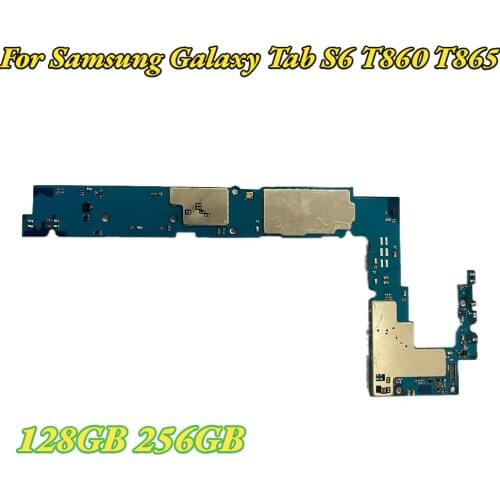 Original 6+128GB/8+256GB For Samsung Galaxy Tab S6 T860 T865 Motherboard Unlocked Logic Board Mainboard With Full Chips
