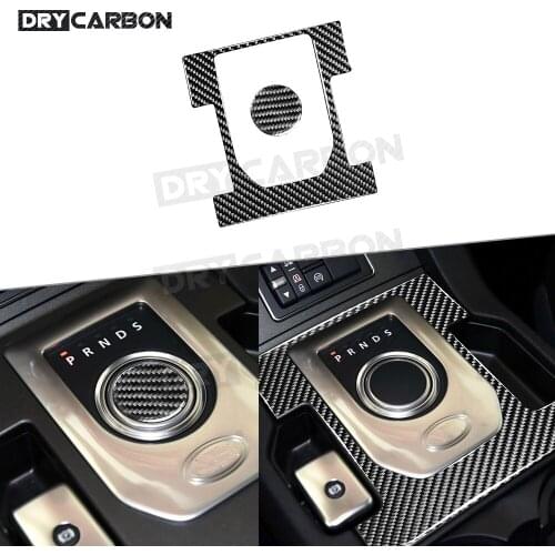 For Land Rover Discovery 4 LR4 2010-2016 Carbon Fiber Gear Shift Button Panel Trim Cover Frame Sticker Interior Accessories