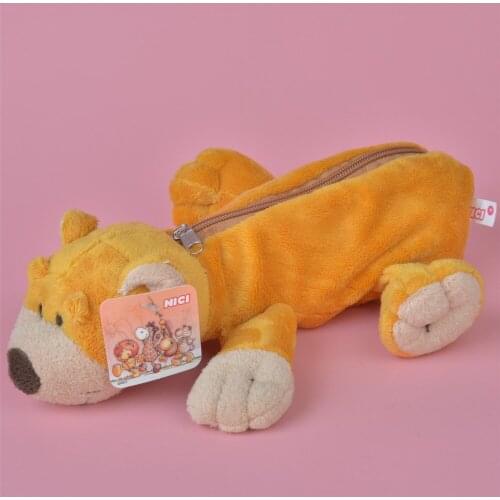 Yellow Color Bear Plush Toy Pencil Case, Kids Child Coin Bag Gift Free Shipping