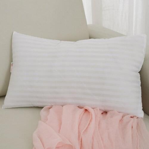 Super Soft Comfortable Silk Pillow Adults Neck Pillow Bedding Striped 100%Cotton Cover 48x74cm/66x66 cm Sleep Partner 1pc