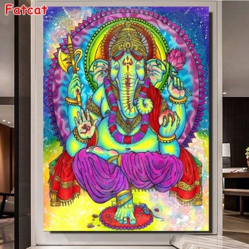 Full,Square,round,5d diy,Diamond painting,Shiva Psychedelic Ganesha paintings,mosaic full embroidery,Home decoration PP2073