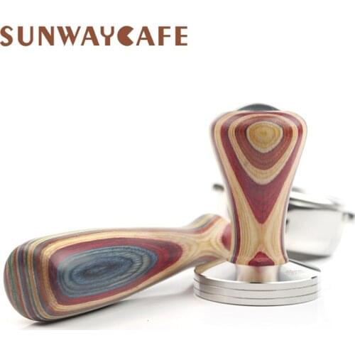 Portafilter E61 For Nuova 58MM Solid Wooden Tamper Espresso Coffee Machine Bottomless Filter Holder Coffee Tools Cafe Accessory