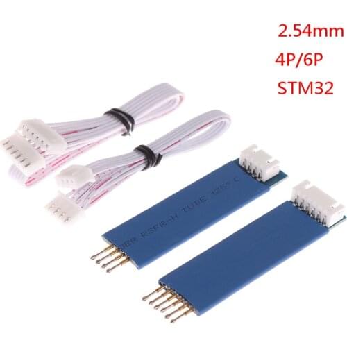 2.54mm 4P/6P STM32 Programming Probe Module Programming STM8 Pogo Pin Uses XH2.54-4P Socket 80X18MM