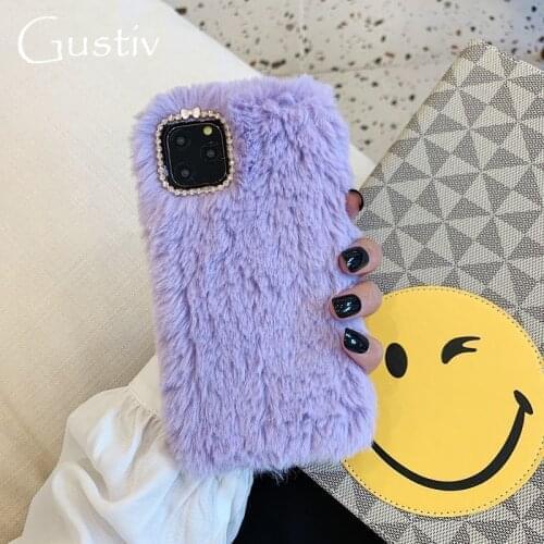 Luxury Solid Color Case Cover For Xiaomi Mi 9 6 6X 8 8se 9se Note 10 Lite CC9 cc9e Pro MIX MAX 2 2S 3 Fluffy Plush Warm Cover