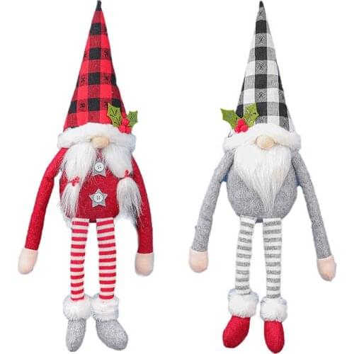 Christmas Curtain Buckle Decorative Accessories Tieback Cute Swedish Tomte Gnome Doll Curtain Holdbacks for Home Decoration