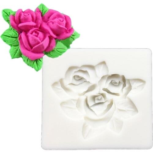 Rose Silicone Sugarcraft Mold Cupcake Chocolate Baking Mold Fondant Cake Decorating Tools