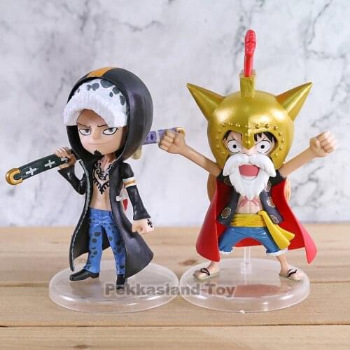 ONE PIECE Straw Hat Pirates 15th Anniversary Edition Monkey D Luffy Lucy / Trafalgar Law Q-version Action Figure Toy