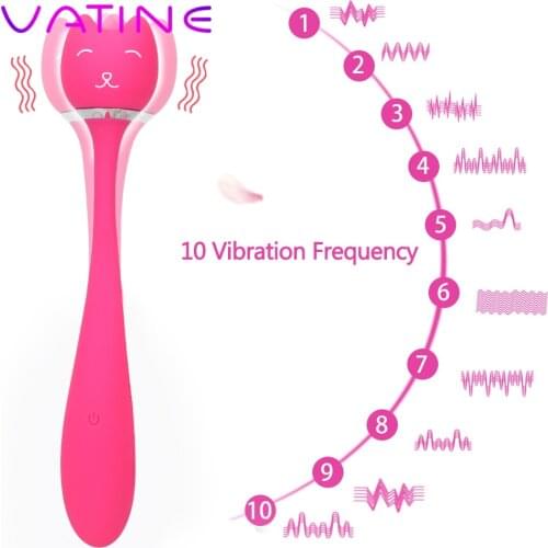 VATINE 10 Mode Bendable Vibrator Magic Wand Massager Clitoris Stimulation Erotic Sex Toys for Women Sex Products