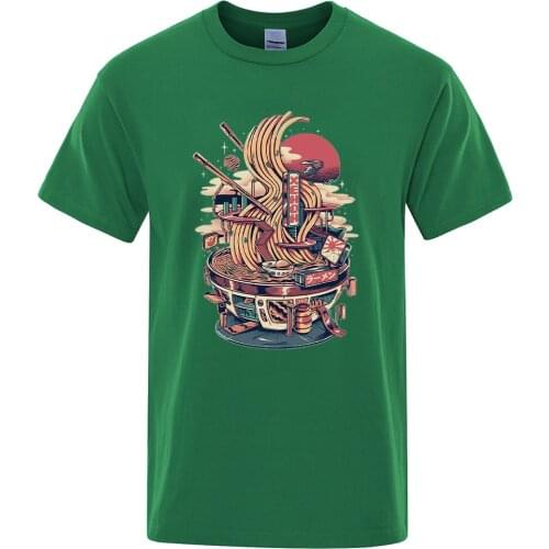 Japan Harajuku Sushi Side printMens Tee Shirts Comfortable S-XXXL Clothing Oversized Vintage Tshirt Man Casual Summer T-shirt