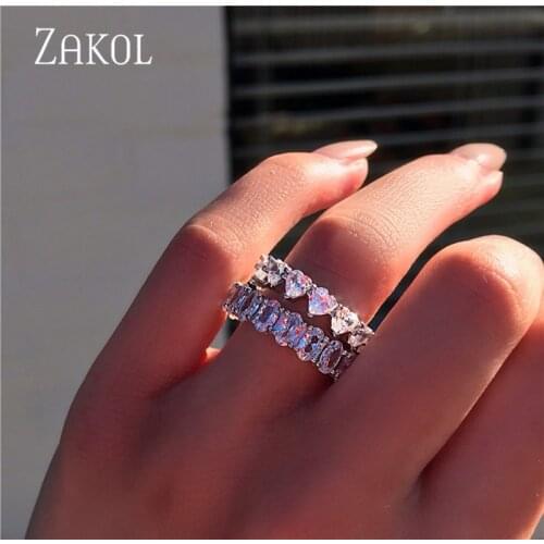 ZAKOL Women's Silver Rings