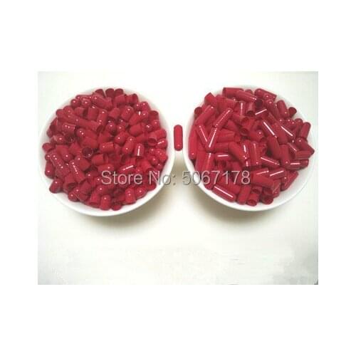 10,00pcs Capsule Red Hard Empty Gelatin Capsules,Gelatin Empty Capsules 0# Vacant Capsules Free Shipping