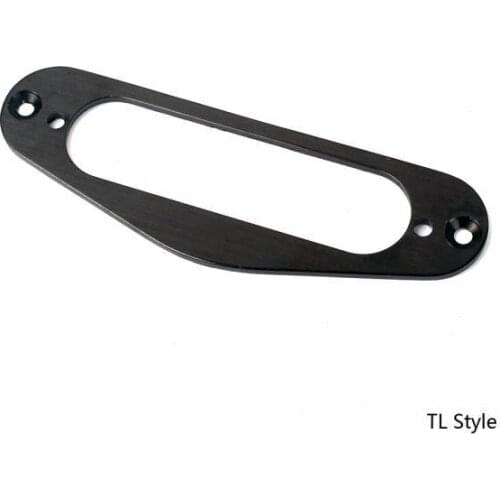 2x Electric Guitar Single Coil Neck Pickup Surround Ring with Screws Black