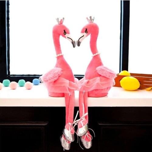 30cm Electric Flamingo Plush Toy Singing and Dancing Wild Bird Flamingo Stuffed Animal Figurine Fun Puzzle for Children