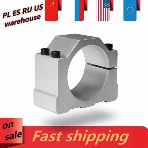 EU warehouse 1 pcs CNC spindle motor bracket diameter 52mm 65mm 80mm Aluminum clamp with 4 Hexagon socket bolt