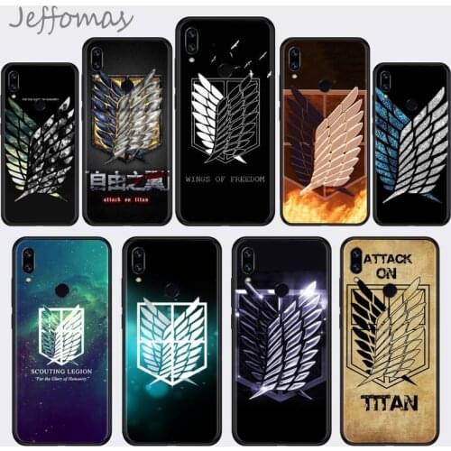 Anime Attack on titan logo Phone Case For Xiaomi Redmi 7 8 9t a3 9se k20 mi8 max3 lite 9 note 9s 10 pro