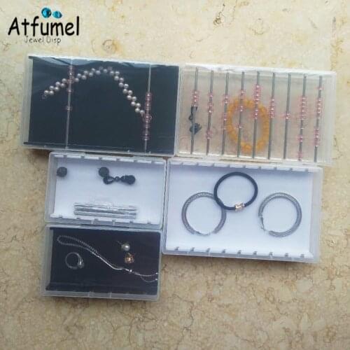 Beads Organizer Box Charms Jewelry Storage Case Findings Display Tray DIY Bracelet Beads Show Case Organizer with Cover