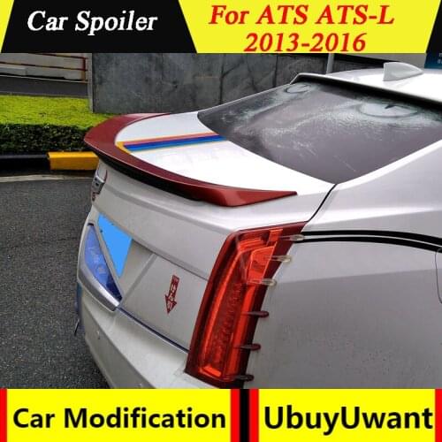 For Cadillac ATS 2013 2014 2015 2016 Rear Trunk Spoiler ABS Material Car Tail Wing Decoration For Cadillac ATS-L D3 Spoiler
