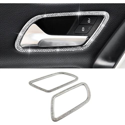 For Mercedes Benz B180 B200 B220 B250 B Class W247 2018 2019 2020 Inner Door Handle Frame Diamond Trim Crystal Sticker