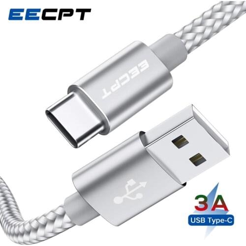 EECPT USB Type C Cable 3A Fast Charging Data Wire Type-C Charger Phone Cable for Xiaomi Redmi Note 7 Mi 9 Samsung S9 USB C Cord