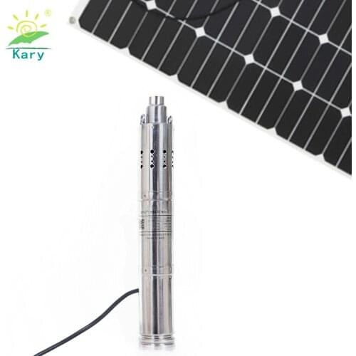 Kary bore well sumbersible water pump,dc brushless screw solar pump,40m lift water pond pump for sale
